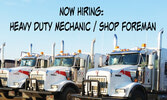 Hiring Heavy Duty Mechanic / Shop Foreman